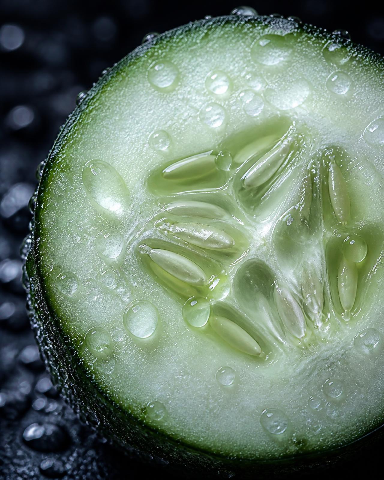 Cucumber botanical macro
